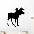 thumbnail image 1 of Black Moose Silhouette Wall Decal Sticker by Wallmonkeys Peel and Stick Graphic (18 in H x 17 in W) WM23950, 1 of 4