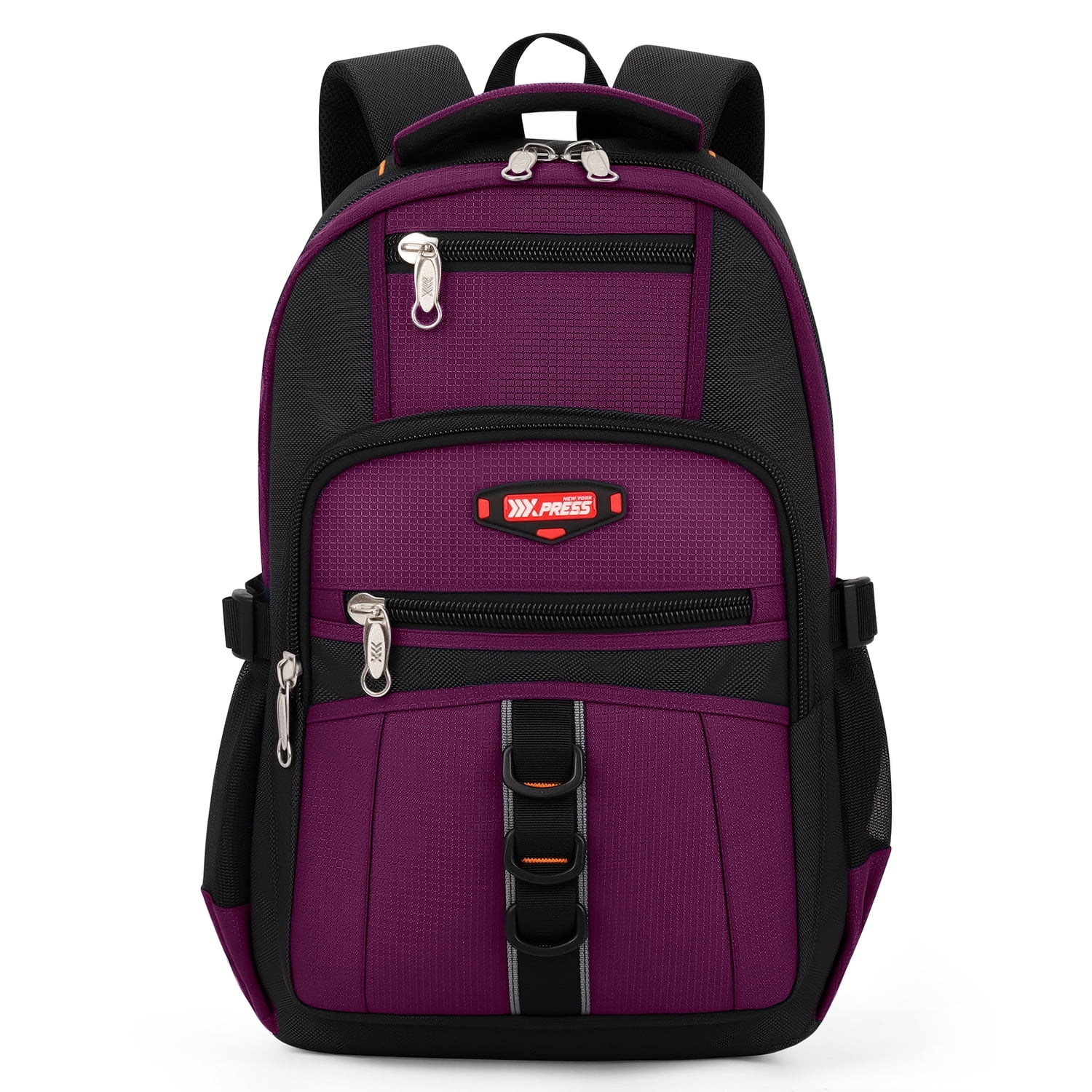 Travel Backpack for Men Women Water-resistant Multi-Pocket Bag Lighweight Casual Work Hiking Daypack School Bookbag, Purple, BP8017