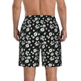 thumbnail image 3 of Kdxio Daisies Flowers Pattern Mens Casual Shorts - Drawstring Summer Beach Sports Shorts for Men, 3 of 9