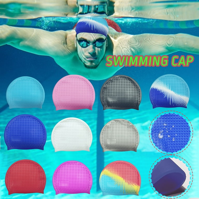 Waterproof Silicone Swim Cap,Unisex Adult Silicone Swim Caps