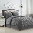 thumbnail image 3 of 8 Piece Bed In A Bag Pintuck Comforter Sheet Bed Skirt Sham Set for All Seasons, 3 of 10