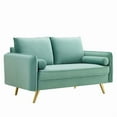 thumbnail image 3 of Modway Revive Performance Velvet Loveseat in Mint, 3 of 11