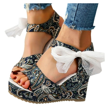 

Wedge Slide Sandals Platform Sandals Wedge Sandals For Women Comfortable Dressy Shoes