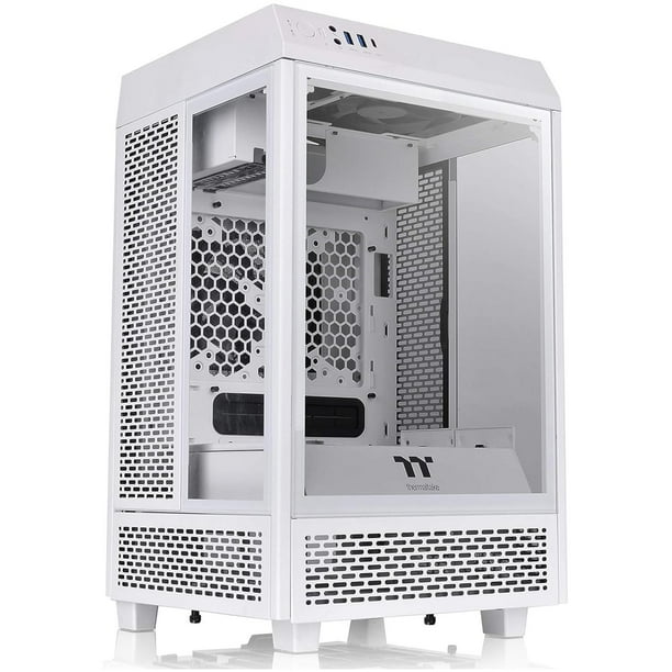 Gabinete Gamer THERMALTAKE The Tower 100 Mini ITX Cristal Templado Blanco