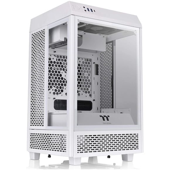 Gabinete Gamer THERMALTAKE The Tower 100 Mini ITX Cristal Templado Blanco