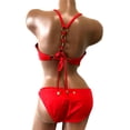 thumbnail image 3 of Victoria's Secret Swim 2 Piece Set Rings Strappy Back Bikini Top 36DD/XL Bottom Red NWT, 3 of 3