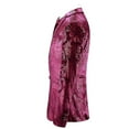 thumbnail image 2 of Mens Luxury Paisley Suit Jacket Gold Shiny Slim Fit Button Down Blazer, 2 of 5