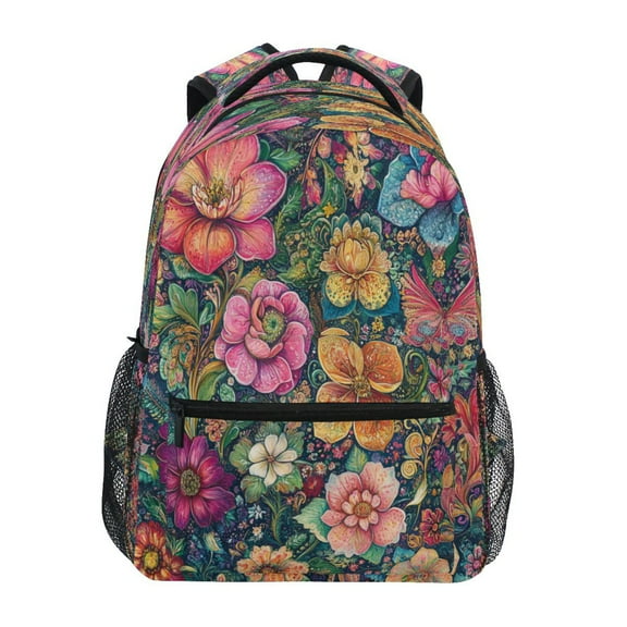 DIXRUYEE Backpack Schoolbag Garden Medley Pattern 15L/18L 2-SIZE