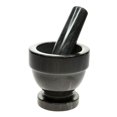 thumbnail image 1 of Mortar and Pestle - Marble - Footed - 3" - Black, 1 of 7