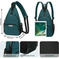 thumbnail image 4 of MOSISO Sling Backpack Travel Hiking Daypack, Crossbody Convertible Sling Bag with Front Pocket One Shoulder Chest Bag, 4 of 7