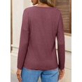 thumbnail image 3 of Womens Long Sleeve T-Shirts Casual V Neck Loose Fit Shirts 2025 Fall Lightweight Basic Tees, 3 of 6