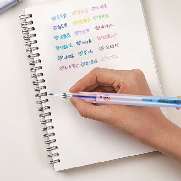 3-in-1 Multicolor Gel Pen 6 Pack 18 Colors Quick-Drying 0.5mm A