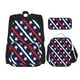 thumbnail image 1 of Disketp Patriotic Star Mochila Estampada de Gran Capacidad con Lonchera y Estuche, Set de 3 Piezas para Estudiantes, 1 of 7