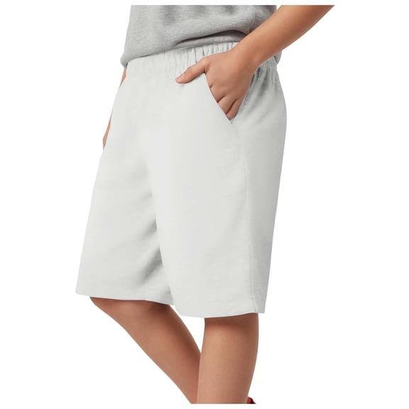 BOBOGOJP Boys Shorts with Pockets, Quick-Dry Breathable Shorts for Running Soccer Basketball, Sports Team Uniform for Kids Teen White for Size 3-4 Years