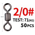 thumbnail image 1 of Meredith 50 unids/lote pesca giratoria rodamiento de bolas giratorio con broche de seguridad anillos sólidos rodante giratorio para accesorios de pesca de carpa Tan Jianjun unisex, 1 of 2