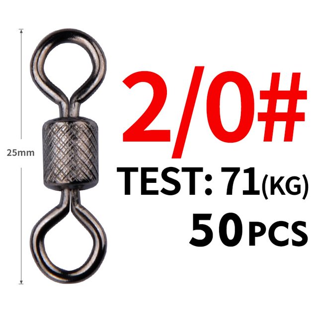 Meredith 50 unids/lote pesca giratoria rodamiento de bolas giratorio con broche de seguridad anillos sólidos rodante giratorio para accesorios de pesca de carpa Tan Jianjun unisex