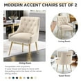 thumbnail image 5 of SEYNAR Modern Velvet Dining Chairs Set of 2, Tufted Back Accent Chair for Living Room,, 5 of 6