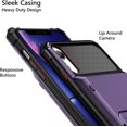 thumbnail image 4 of for iPhone XR Case Wallet Cover 4-Card Credit Card Holder ID Slot Scratch Resistant Dual Layer Hybrid Protective Hard Shell Rugged TPU Bumper Armor Case for iPhone XR 6.1 inch GreyPurple, 4 of 15