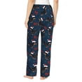 thumbnail image 3 of Xecao Christmas Dachshund Women's Straight Lounge Pajama Pants: The Epitome of Relaxed Sleepwear, 3 of 9