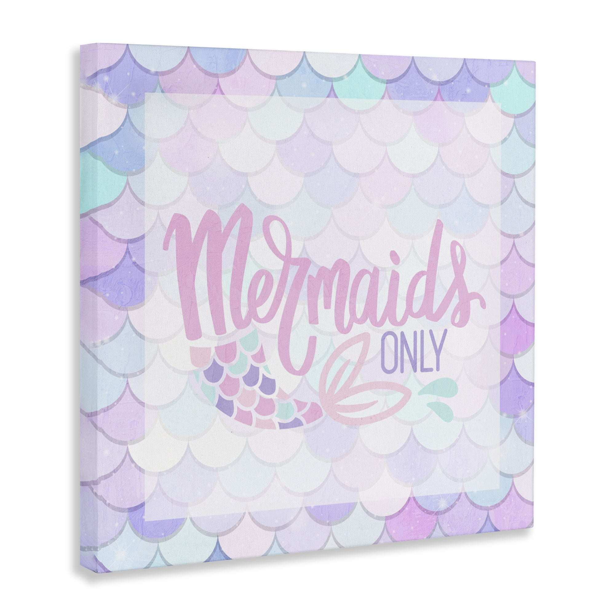Pastel Mermaids Only Canvas Wall Art, design by Kim Allen