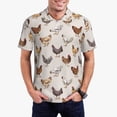 thumbnail image 5 of Yiaed Various ChickenPrint Men's Short Sleeve Polo Shirt,Golf Polo for Men Three-Button Golf Shirt Athletic Casual Collared T-Shirt- XX-Large, 5 of 7
