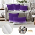 thumbnail image 5 of Purple Waves Outdoor Pillow Covers 24x24 Set of 2,Waterproof Patio Throw Pillowcase Protectors,Ombre Abstract Art Gradient Modern Square Decorative Pillow Shams Cushion Covers for Seat Bed Couch Sofa, 5 of 8