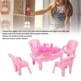 thumbnail image 3 of Table à Manger de Maison de Poupée Chaises 1:16 Plastique Haute Simulation Table Miniature Chaises pour Décoration DIY, 3 of 8
