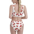 thumbnail image 3 of Picia Hand Drawn Watermelon Women's High Waisted Bikini Scoop Neck Swimsuit Two Pieces Bathing Suit-, 3 of 8