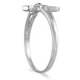 thumbnail image 2 of SZUL Women's .05 Carat Diamond Cross Ring in 10K White Gold (J-K-L Color, I2-I3 Clarity), 2 of 3