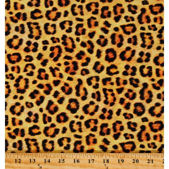 Cotton Cheetah Leopard Skin Print Animal Kingdom Gold Cotton Fabric Print by the Yard (SRKD-19874-286WILD)