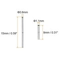 thumbnail image 2 of Uxcell 10Pack Watch Strap Tubes Pins, 1.1mm Tube Dia, 15mm Pin Length Stainless Steel, 2 of 5