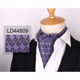 thumbnail image 1 of Hombres Ascot Cravat Tie Paisley Jacquard Silk Woven Floral Necktie, Ld44809 Feliz Sencillez, 1 of 4
