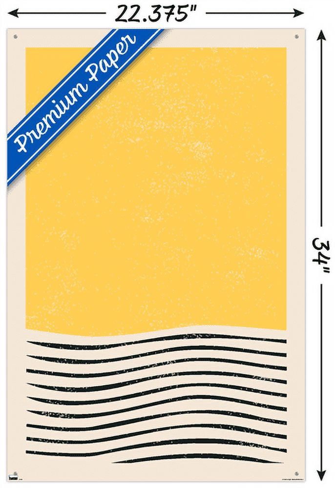 Geometric - Yellow Wall Poster with Pushpins, 22.375" x 34"