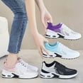 thumbnail image 6 of Tennis Shoes Womens,Women Sneakers,Womens Sneakers Air Cushion Running Shoes Lightweight Tennis Walking Shoes Mesh Breathable Gym Work Fashion Sneakers Athletic Comfortable Casual,Black,5.5, 6 of 7