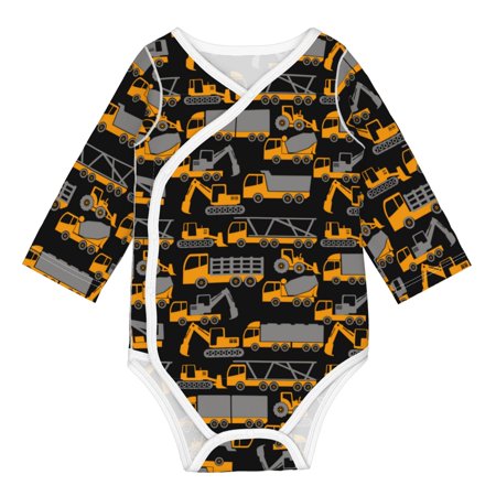 

Coaee Yellow Excavator for Soft Cotton Baby Long-Sleeve Bodysuit Girls Boys Bodysuit Romper