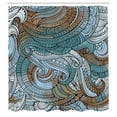 thumbnail image 2 of Ambesonne Abstract Shower Curtain, Paisley Pattern Swirled, 69"Wx75"L, Teal Caramel, 2 of 4