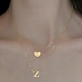 thumbnail image 1 of Neinkie Collier Initial en Acier Inoxydable Lettre Script Monogramme Pendentif Collier pour Femmes Cadeau (de l'Alphabet 26 A-Z), 1 of 7