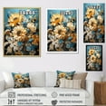 thumbnail image 4 of Designart "Sky-Blue Sunflower Fields IV" Sunflowers Floater Framed Canvas Wall Art, 4 of 5