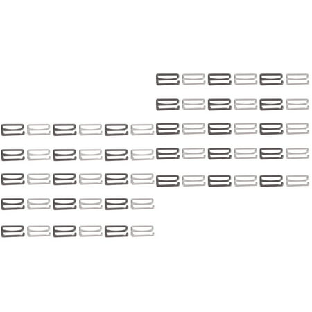 MLINS 60 pcs Bra Buckle Adjustment Strap Slides Underwear Buckle Sewing Clips Clasp Hooks for Women Girls (Black and Silver)