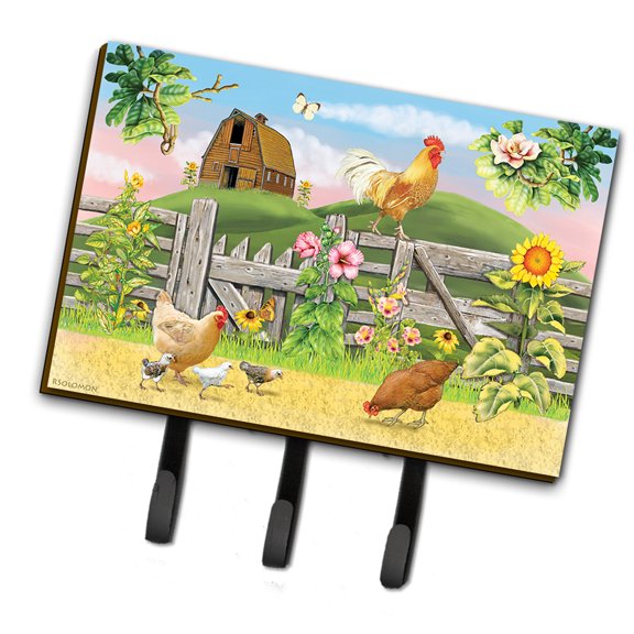 Rooster On Fence Leash or Key Holder
