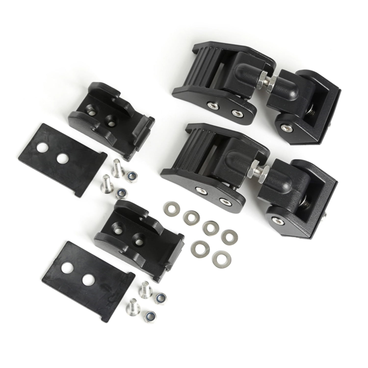 Rugged Ridge by RealTruck Hood Catch Kit for Wrangler JL & Gladiator JT | Black | 11210.21 | Compatible with 2018-2024 Jeep Wrangler JL; 2020-2024 Jeep Gladiator JT