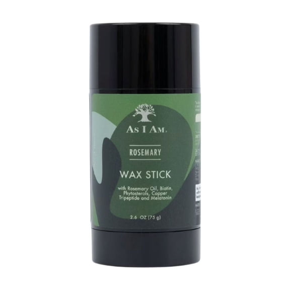 As I Am Rosemary Hair Wax Stick with Biotin, Saw Palmetto and Melatonin, Flexible Hold for Edges and Flyaways, 2.6 oz