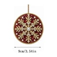 thumbnail image 3 of Clearance! 6Pcs Wooden Christmas Ornaments DIY Pearl Art Kits for Adults, Hanging Diamond Art Christmas Ornaments Set with Pearls, Special-Shaped Gems & Jute Twine, Christmas Decor Craft(C), 3 of 6
