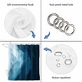 thumbnail image 3 of Navy Blue Waves Shower Curtain Set - 72" x 78" Washable Bathtub Curtain with 12 Hooks, Coastal Summer Beach Ocean Waterproof Fabric Stall Shower Curtains for Bathroom/Bathtub Décor, 3 of 6