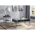 thumbnail image 5 of Black Metal Frame Coffee Table with Gray Concrete Shelf and Modern Design for Living, 5 of 5