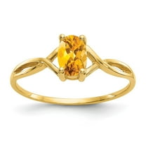 Auriga Fine Jewelry 14K Yellow Gold Citrine Birthstone Ring for Women Size- 7
