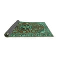 thumbnail image 2 of Ahgly Company Indoor Rectangle Medallion Turquoise Blue Traditional Area Rugs, 2' x 4', 2 of 4