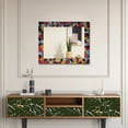 thumbnail image 4 of DecorShore 30x24" Rectangular Shape Iron Frame wall Mirror with Glass Mosaic Tiles- Multi, 4 of 10