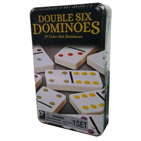 Double Six Dominoes in Tin