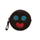 thumbnail image 1 of Monedero en forma de PALETA PAYASO, Diseño del Dulce Típico Mexicano, Redondo, Color Negro, con de Carita Feliz, Decorado con Brillos Turquesa y Rojo, Moda Kawaii, Novedoso y Encantador., 1 of 5
